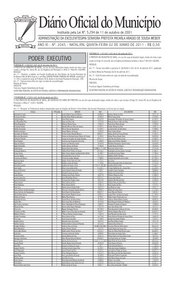 DOM 2045 DE 02 DE JUNHO DE 2011.indd - Prefeitura Municipal ...