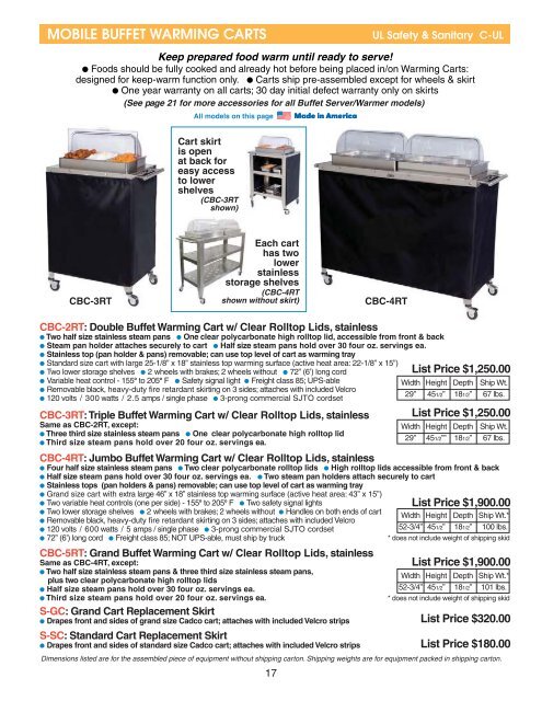 convection ovens - Cadco, Ltd