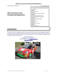 2012 Ford Fiesta Junior Championship Regulations ... - brscc