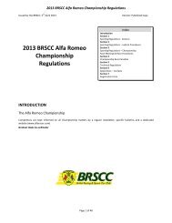 2013 BRSCC Alfa Romeo Championship Regulations