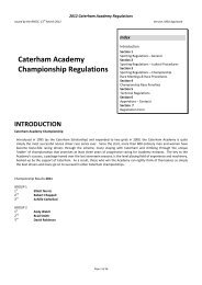 Caterham Academy Championship Regulations - brscc