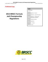 2013 BRSCC Formula Jedi Championship Regulations