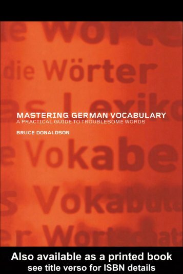 Mastering German Vocabulary: A Practical Guide to Troublesome ...