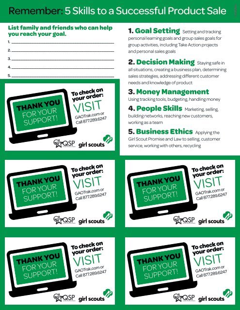 Spread the Word Business Cards - Girl Scout Council - Colonial Coast
