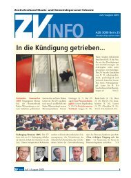 Ausgabe 7/8 - Zentralverband Ãffentliches Personal Schweiz