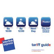Download our Tariff Guide - Interlink Express