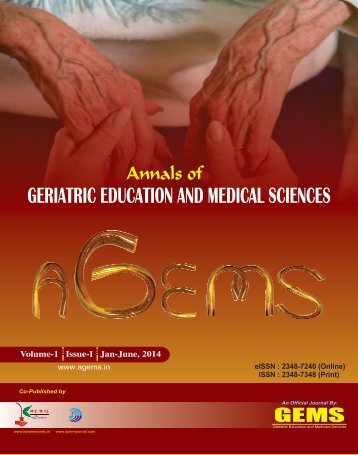 ANNALS OF GERIATRIC EDUCATION AND MEDICAL SCIENCES