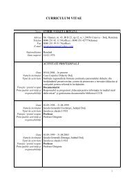 curriculum vitae - Casa Corpului Didactic Dolj