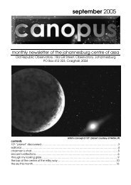 Canopus September 2005 - Astronomical Society of Southern Africa