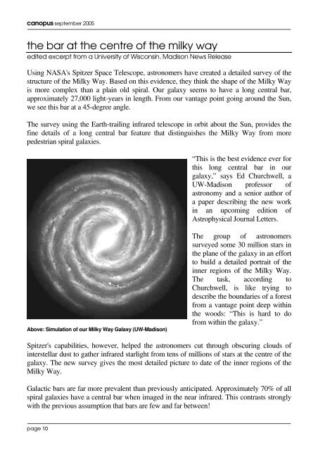 Canopus September 2005 - Astronomical Society of Southern Africa