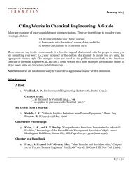 Citing Works in Chemical Engineering: A Guide - UNB Libraries