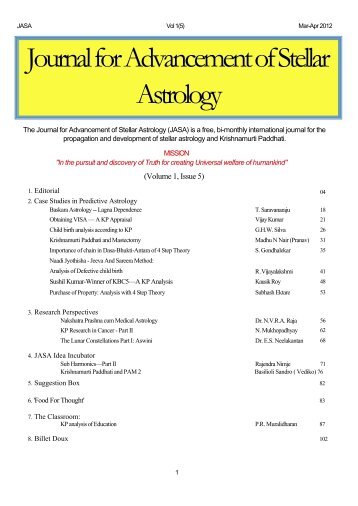 Journal for Advancement of Stellar Astrology - Neelastro