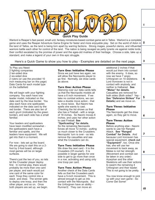 Warlord Quick Play Qxd Reaper Miniatures Christian burrows conquered the world with his beautiful audition at the x factor uk in 2016, singing at simon cowell's request his own composition. yumpu
