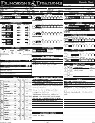 D&D 4E Character Sheet