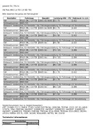 passend für / fits to VW Polo (9N) 1,4 TDI 1,9 SDI TDI ... - RS KFZ-Teile