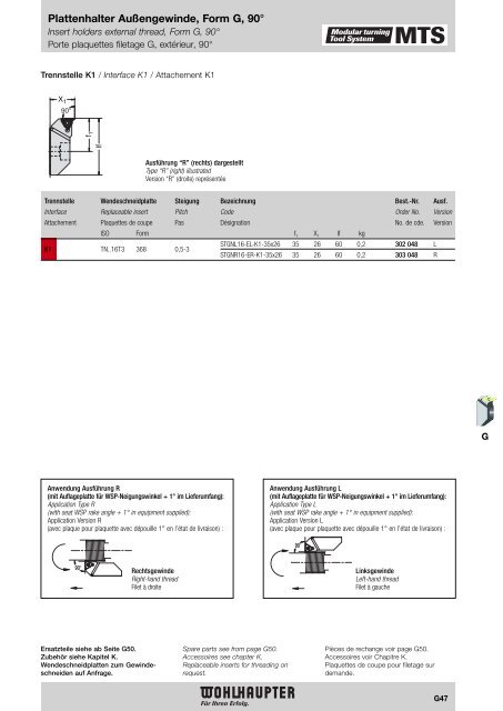 Modulares Drehwerkzeugsystem Modular Turning Tool System ...