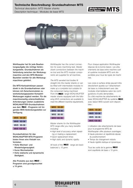 Modulares Drehwerkzeugsystem Modular Turning Tool System ...