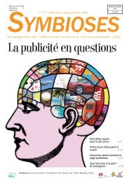 La publicité en questions - Symbioses