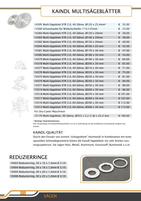 KAINDL WERKZEUGE 3-2012 NEU! SHOP.KAINDL.DE