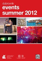 events summer 2012 - TuristiÄka zajednica grada Dubrovnika