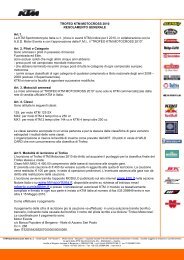 Regolamento Trofeo Motocross 2010 (PDF - 117 Kb) - KTM Sport Italia