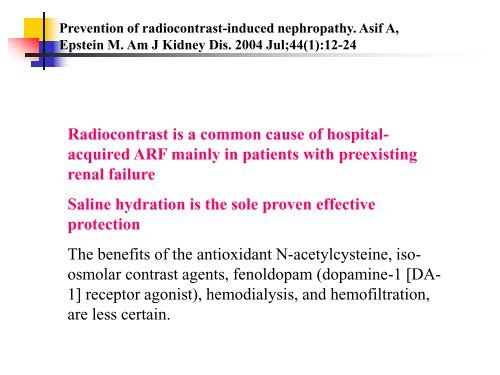 Pharmacological Management of Acute Kidney Injury