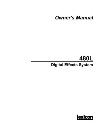 Lexicon 480L | PDF - Freeverb3