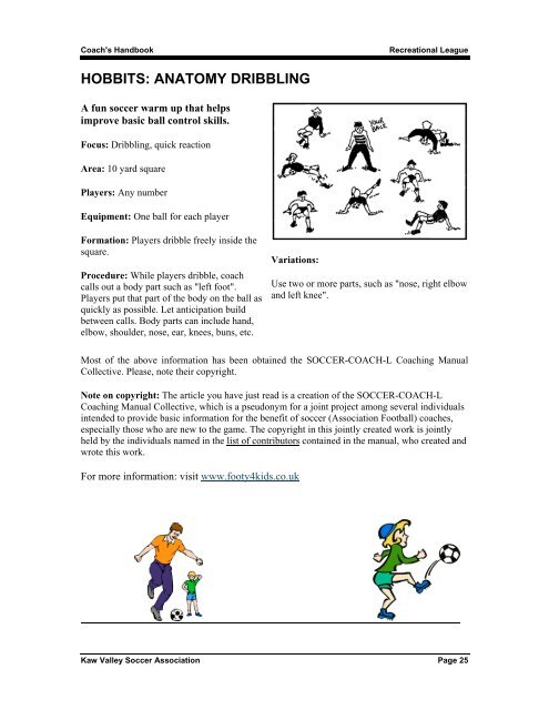 Recreation Coaches Handbook - Kaw Valley