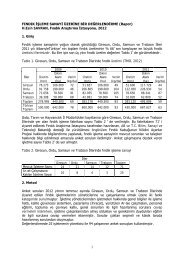 FÄ±ndÄ±k Ä°Åleme Sanayi Ãzerine DeÄerlendirme Raporu 2012