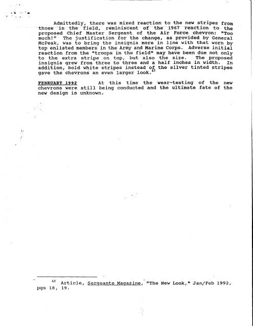 A Chronology Of The Enlisted Rank Chevron Of - Air Force Historical ...