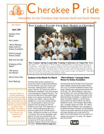 Newsletter for the Cherokee High Schools North and