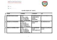 PLAYERS AGENTS LIST â UAE FA ext COMPANY ADDRESS ...