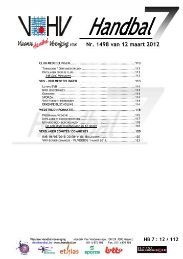 Nr. 1498 van 12 maart 2012 8 van 12 maart 2012 - vhv handbalbase