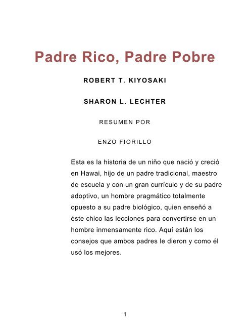 Padre Rico, Padre Pobre