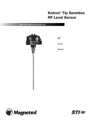 Kotron Tip Sensitive Instruction Manual 50-606 - Magnetrol ...