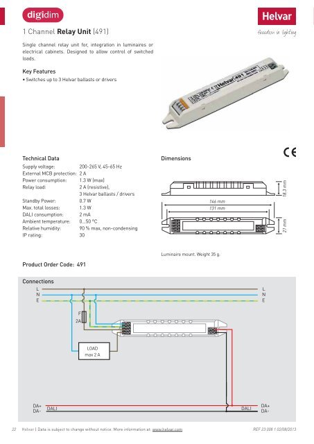 Helvar Lighting Controls 2013/14