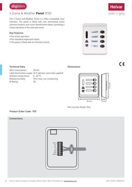 Helvar Lighting Controls 2013/14