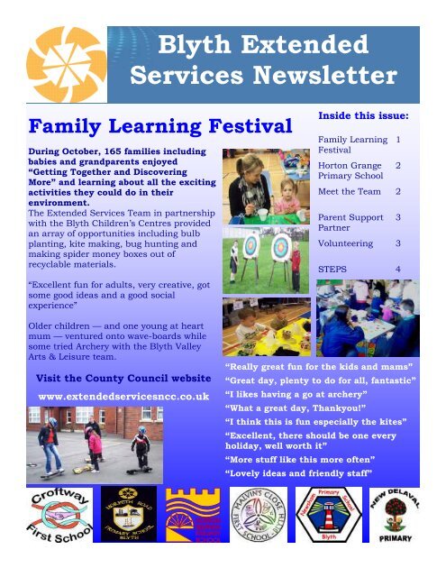 Blyth Extended Services Newsletter - Northumberland Extended ...