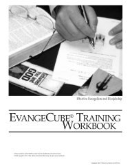 EVANGECUBE ® TRAINING WORKBOOK - e3 Resources