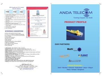 Product Brochure - ANDA TELECOM INDIA