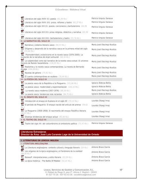 Datos de colaboradores - Liceus