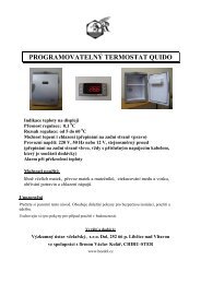 programovatelnÃ½ termostat quido - VÃ½zkumnÃ½ Ãºstav vÄelaÅ™skÃ½ v Dole