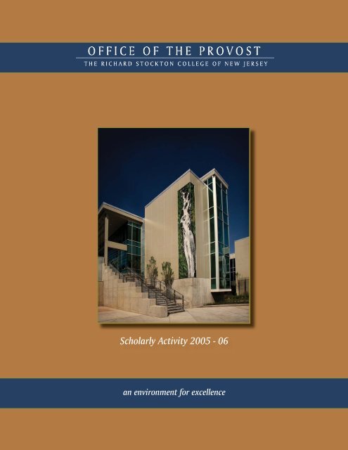 Scholarly Activity Report 2005 - 2006 - Stockton College