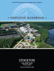 Employee Handbook - Stockton College