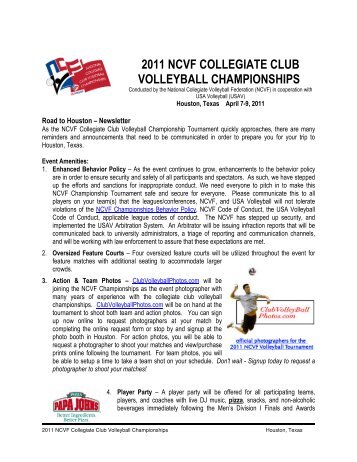 2011 NCVF COLLEGIATE CLUB VOLLEYBALL CHAMPIONSHIPS