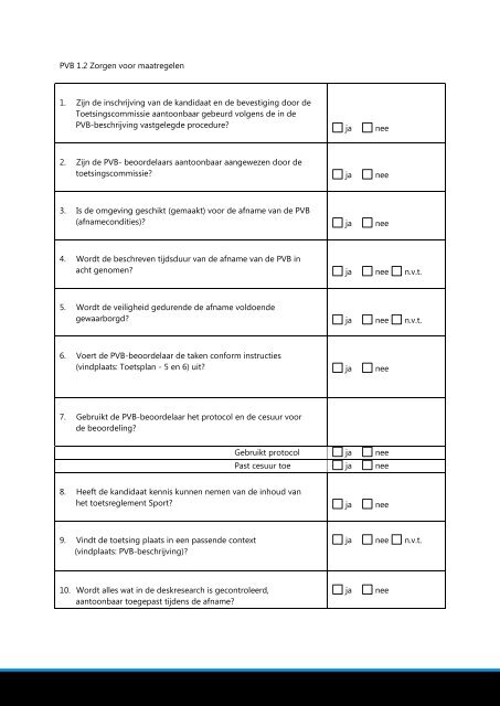 Checklist niveau 1 deskresearch en visitatie KSS 2012 - NOC*NSF