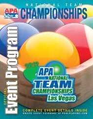 Map Of The National Championships - American Poolplayers ...