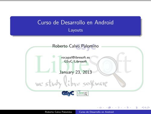 Curso de Desarrollo en Android - docencia de la ETSIT-URJC