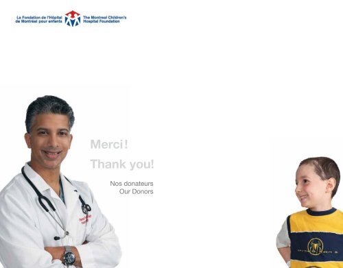 Merci ! Thank you! - The Montreal Children's Hospital Foundation