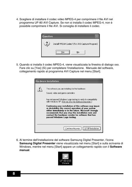 Samsung Digital Presenter Manuale d'uso del software - Medium